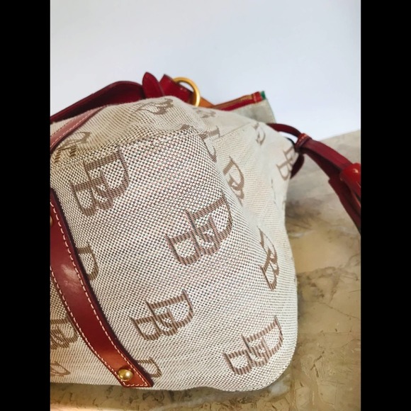DOONEY AND BOURKE CANVAS/a JACQUARD LARGE SATCHEL - Picture 6 of 9